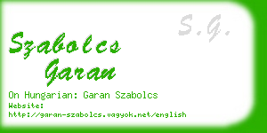 szabolcs garan business card